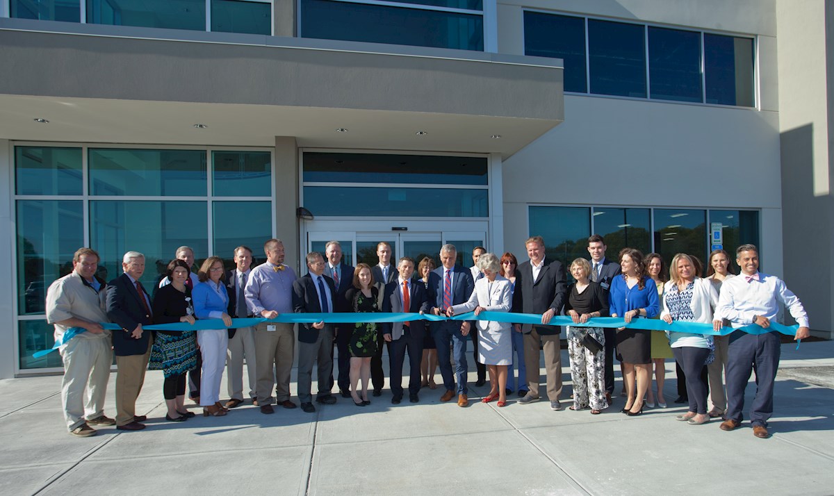 Ribbon cutting event at the opening of the Medical & Wellness Center in Westerly.