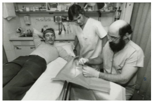 Dr. Drury and Rick Moffitt in ER