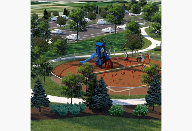 Proposed parking expansion and playground on Town Farm Park property